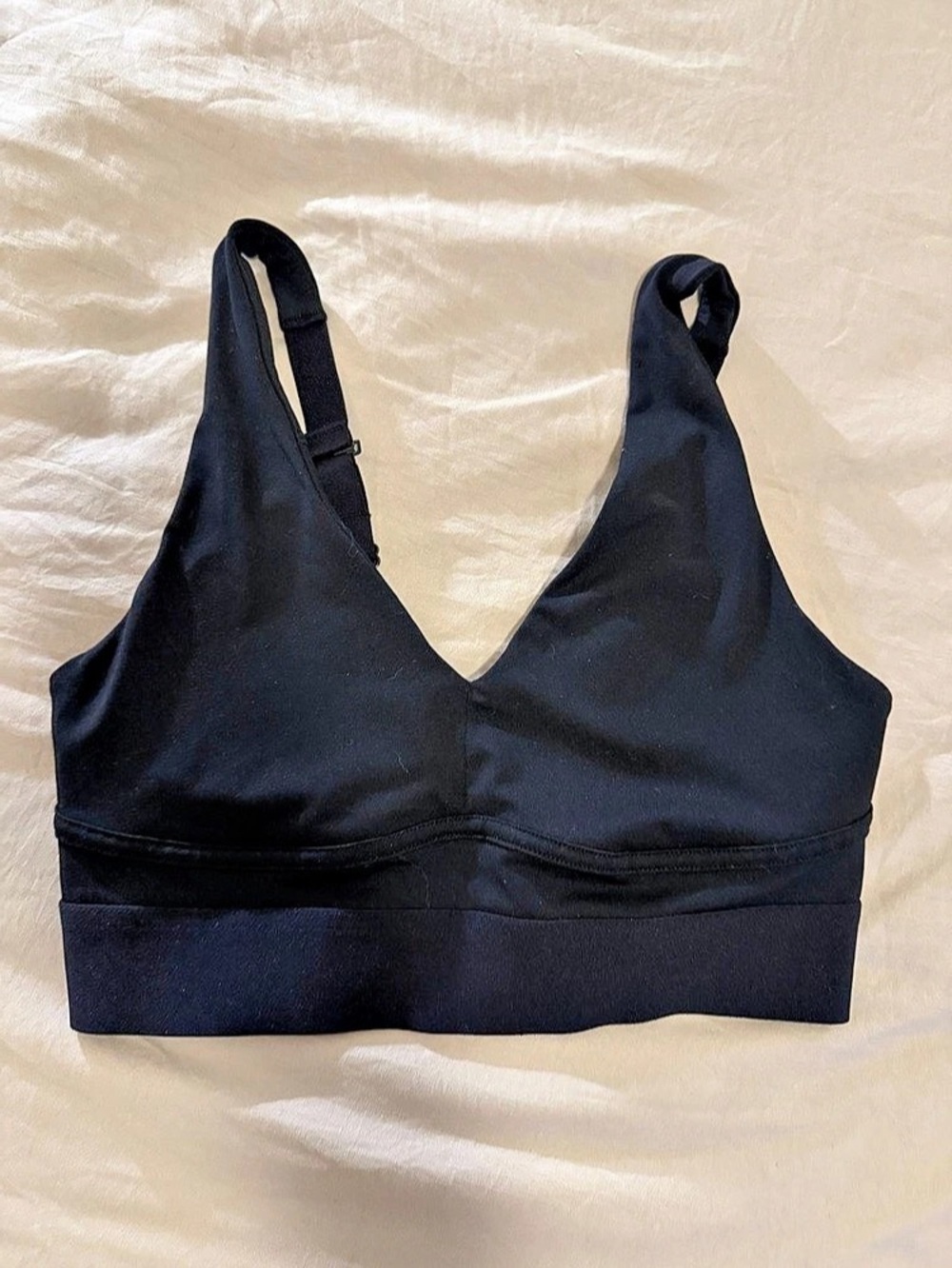 Fabletics Principal Longline Medium Impact Sports Bra Black